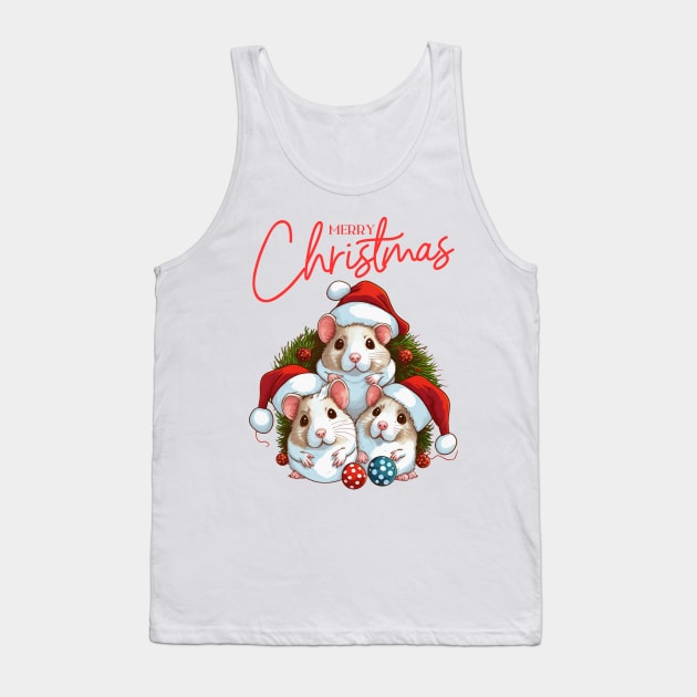 "Mice Merriment: A Whiskerful Christmas" Tank Top by mmpower